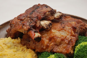 Photo of rib dinner